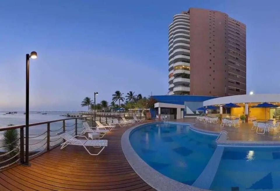 Flat Iate Plaza Na Beira Mar Com Vista Mar Appartement Fortaleza  Buitenkant foto